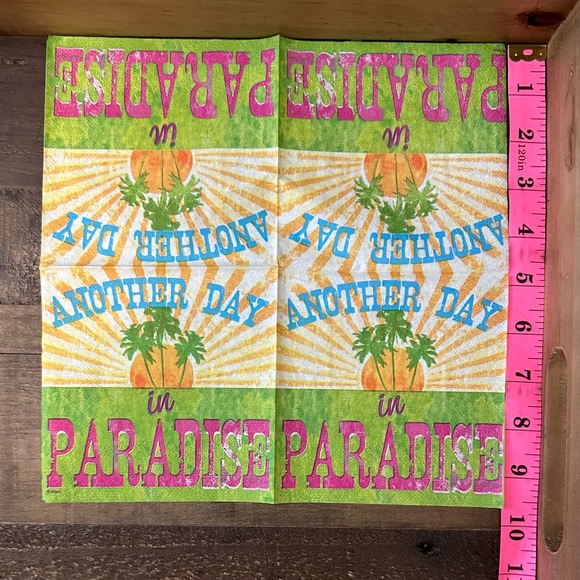 Coastal Nautical Seashell Sea Turtle Paper Napkins - Picture 2 of 6